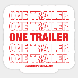 One Trailer Rule Sticker